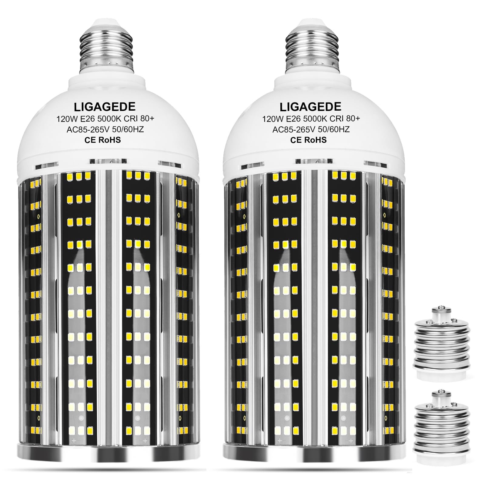 2 Pack 1200W Equivalent Led Corn Light Bulb, 12000 Lumen 5000K Daylight White... gallery