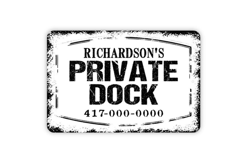 Personalized Private Dock Sign | Custom Lake House Wall Decor Metal Sign gallery