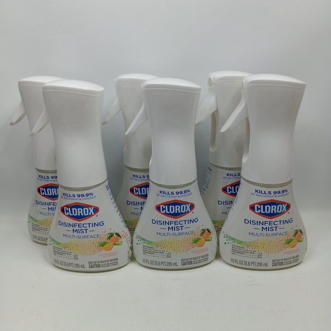 Clorox Disinfecting Sanitizing MultiSurface Mist Spray 10oz Lemongrass 6 Pack gallery