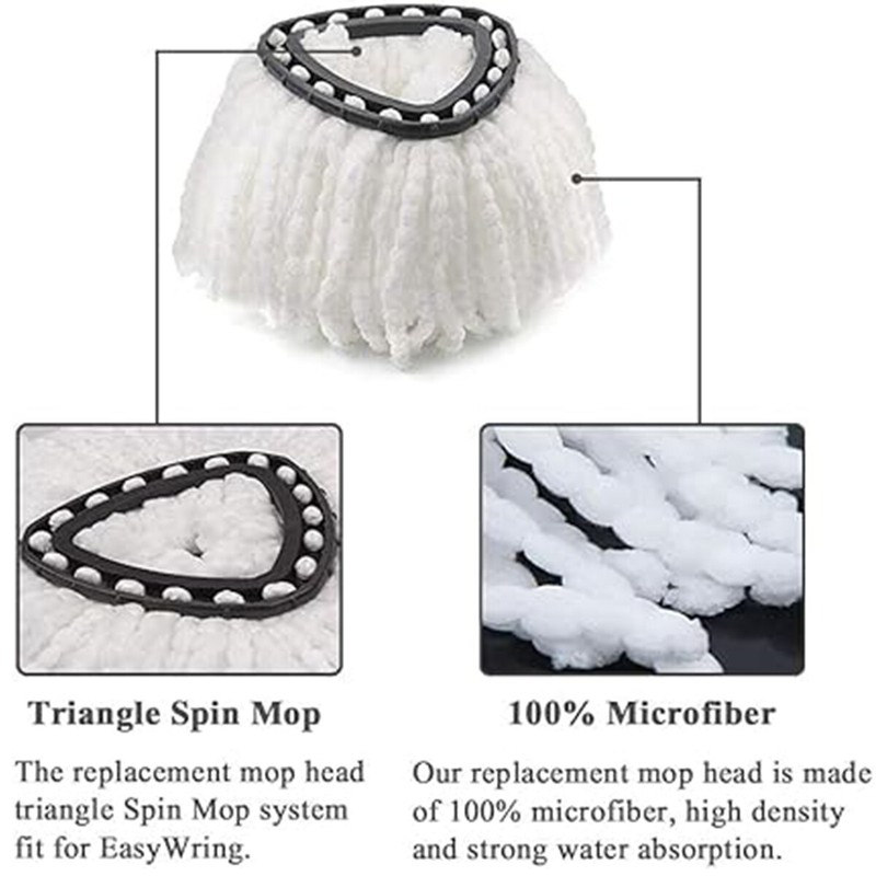 Compatible with Triangle Spin Mop microfiber mop refill for 360-degree Spin Mop gallery