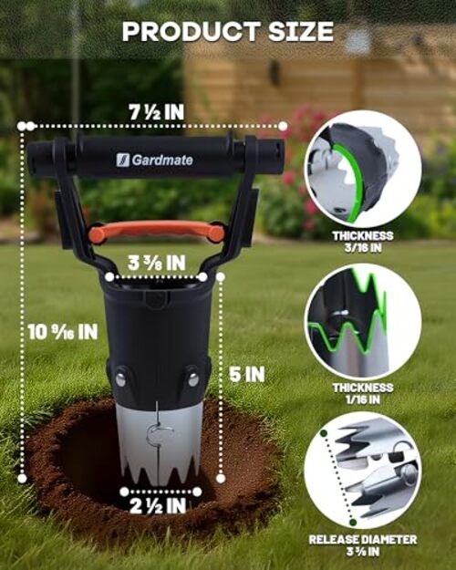 Bulb Planter Tool - One-Touch Automatic Bulb Planter for Bulbs, Seeds & gallery