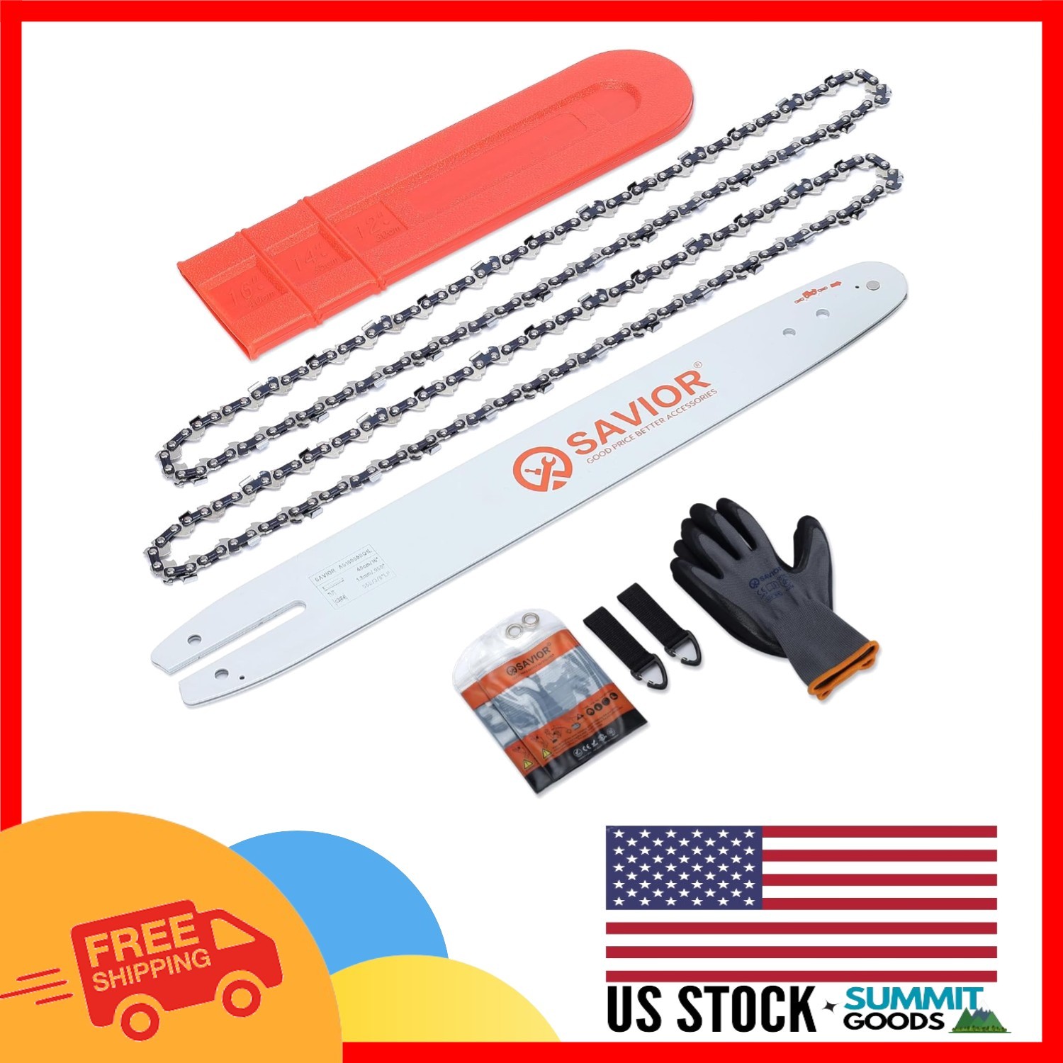 16-Inch Chainsaw Bar and S55 Chain Combo - Low Kickback Stihl Replacement gallery