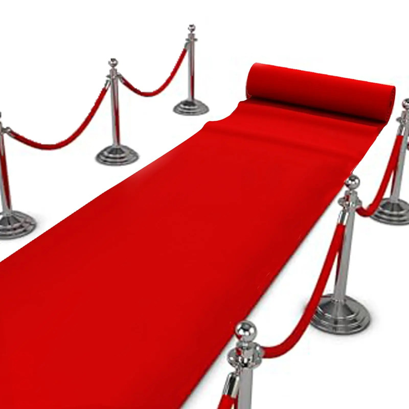 Red Solid Color Style Wedding Party Proposal Carpet Festival Event Corridor Carp gallery