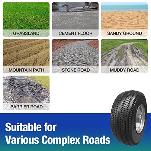 8.5" Flat Free Solid Polyurethane Tire and Wheel PU Airless Tires 2.80/2.50-4 gallery