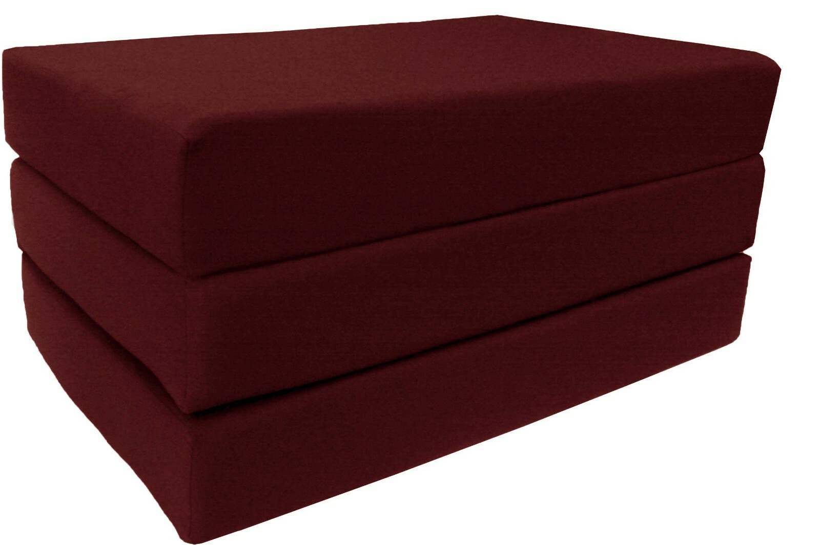 Queen Trifold Foam Beds, Foldable RV Mattress High Density Foam 6x60x80 Burgundy gallery