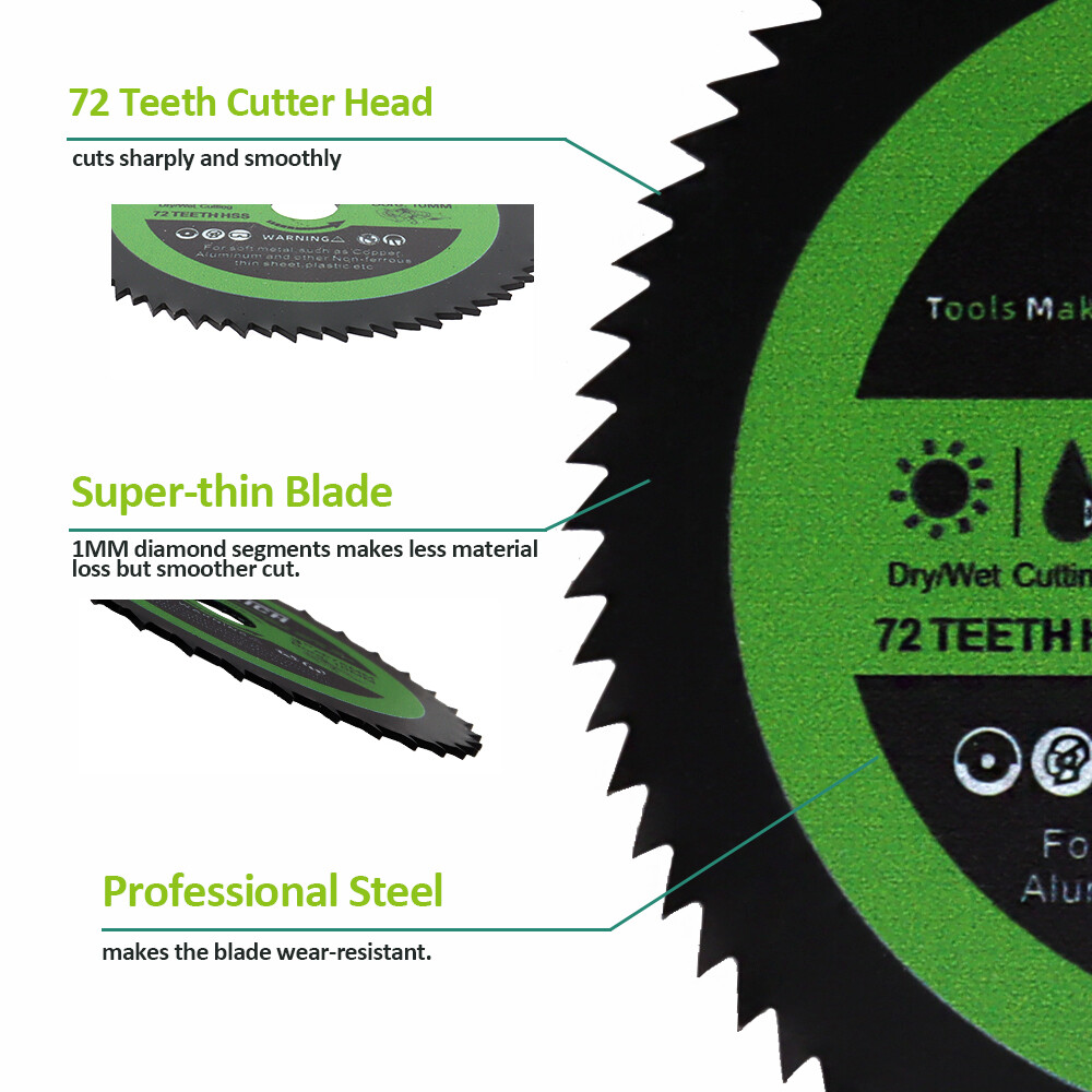 Diamond Cutting Wheel Disc Saw Blade 2pcs 3inch for Copper Aluminum Plastic 75mm gallery