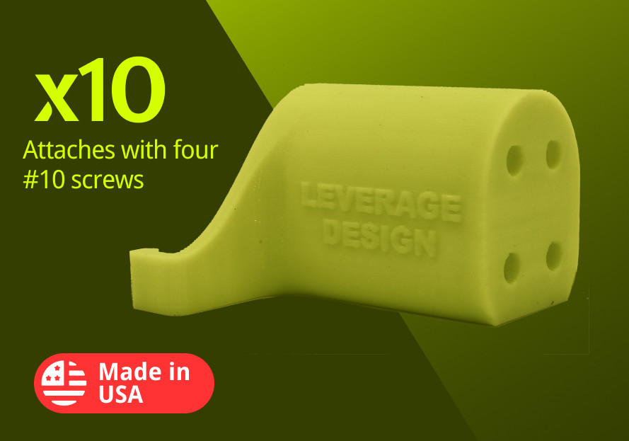 LOCKING! 10 Pack: Ryobi 18V ONE+ Battery Mounts / Hangers / Holders MADE IN USA gallery