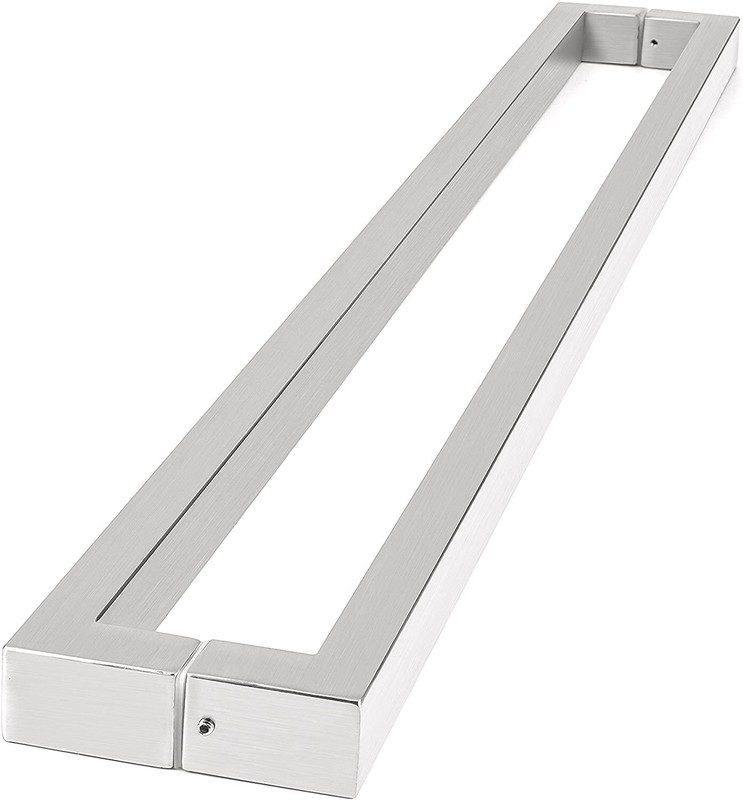 Entry Door Pull Handle push Square Long stainless steel Modern Entrance Glass gallery