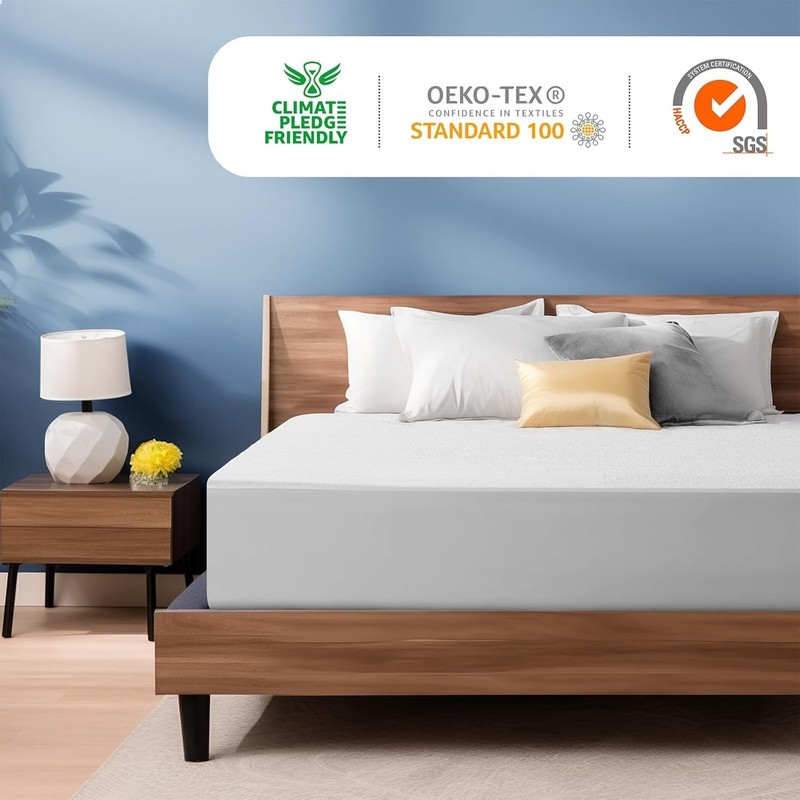 King Size Waterproof Mattress Protector - 100% Microfiber & Breathable Comfort gallery