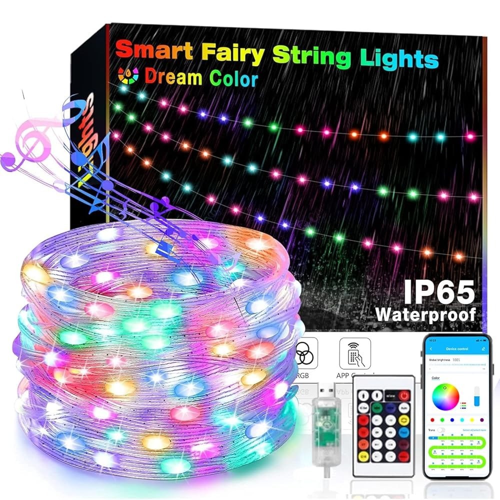 Smart Fairy Lights 33Ft 100 LED Twinkle String Lights with Remote & APP Control gallery