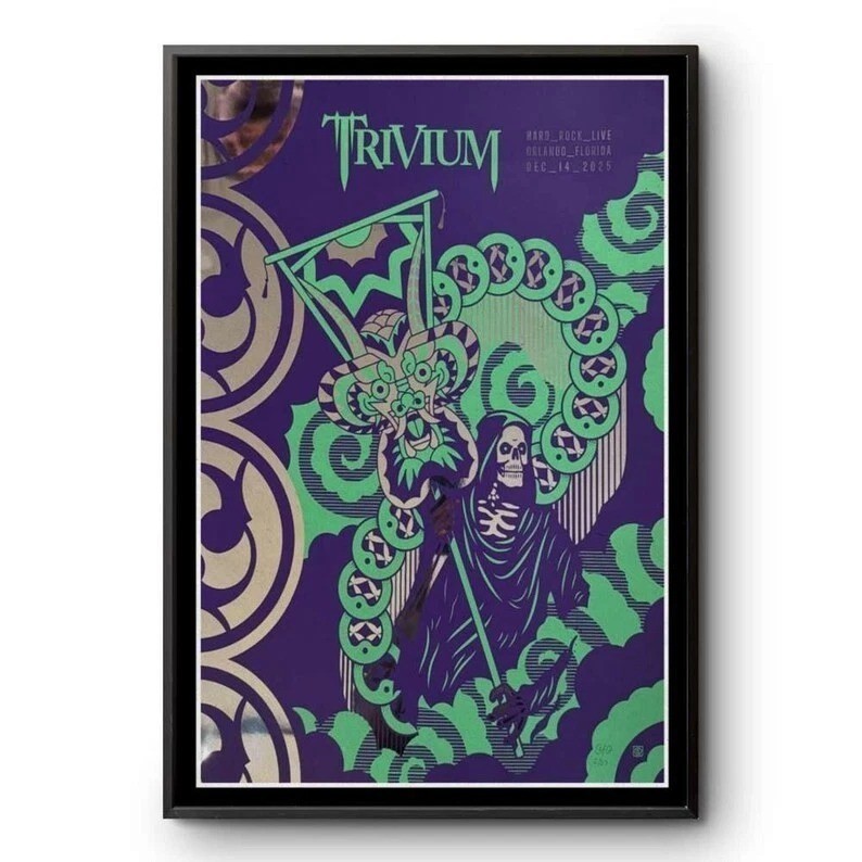 Trivium Orlando Florida Live Concert December 14 2025 Poster gallery