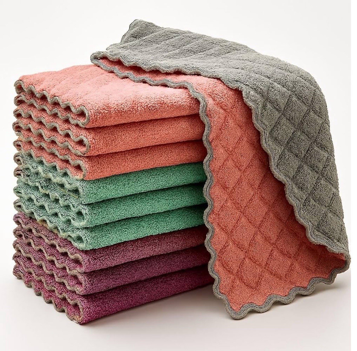 36 Pack Kitchen Dish Cloths Dish Towels, Super Soft and Absorbent Coral Fleece gallery