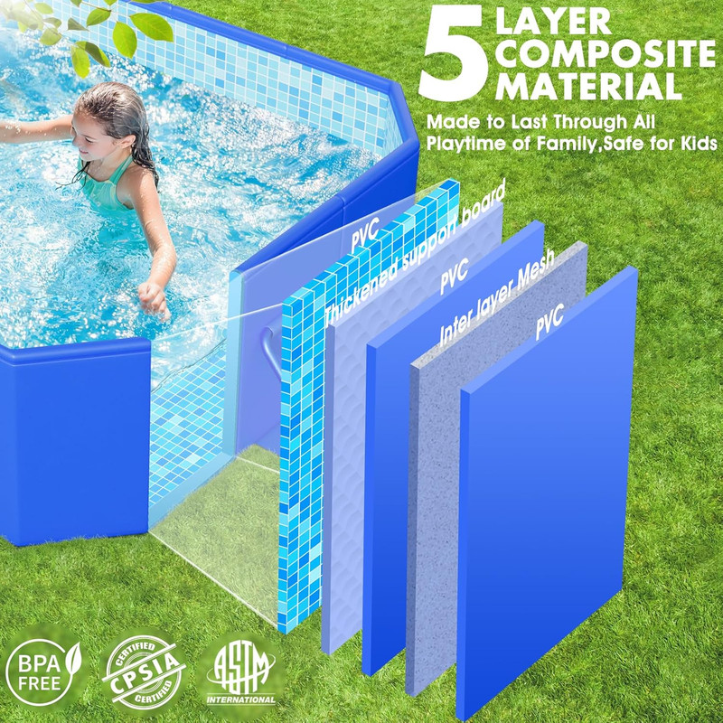 2026 Large Foldable Pool,Non-Inflatable Swimming Pool for Kid,Adult Collapsible gallery