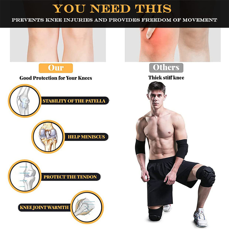 1 Pair Knee Pads Construction Floor Work Gears Sport Professional Leg Protector gallery