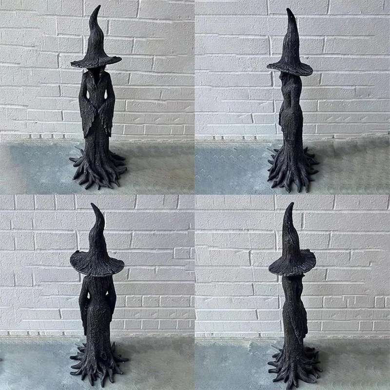 2026 Cracker Barrel Tree Witch Statue Halloween Decor Gift New in Box - 30 cm US gallery