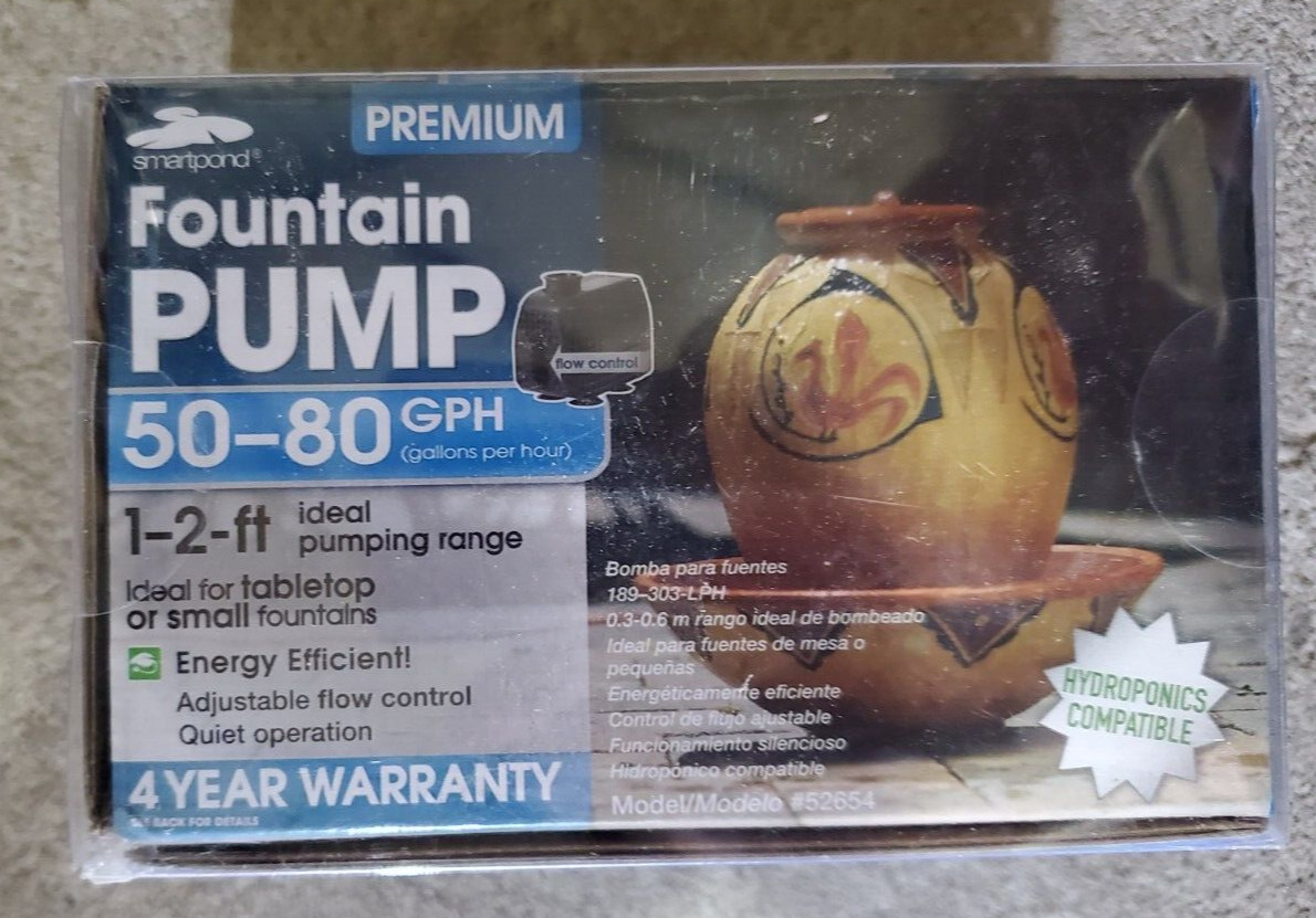 Smartpond - Fountain Pump - 50-80 GPH Adjustable Flow Model - 52255 gallery