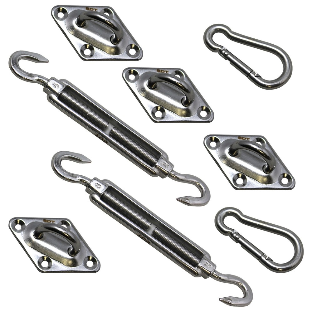 M6 Hardware Installation Kit for Square Rectangle Sun Shade Sail Cover Stainless