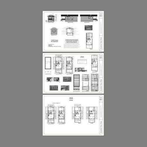 14x28 Tiny House -- 391 sq ft -- PDF FloorPlan -- Model 3B gallery