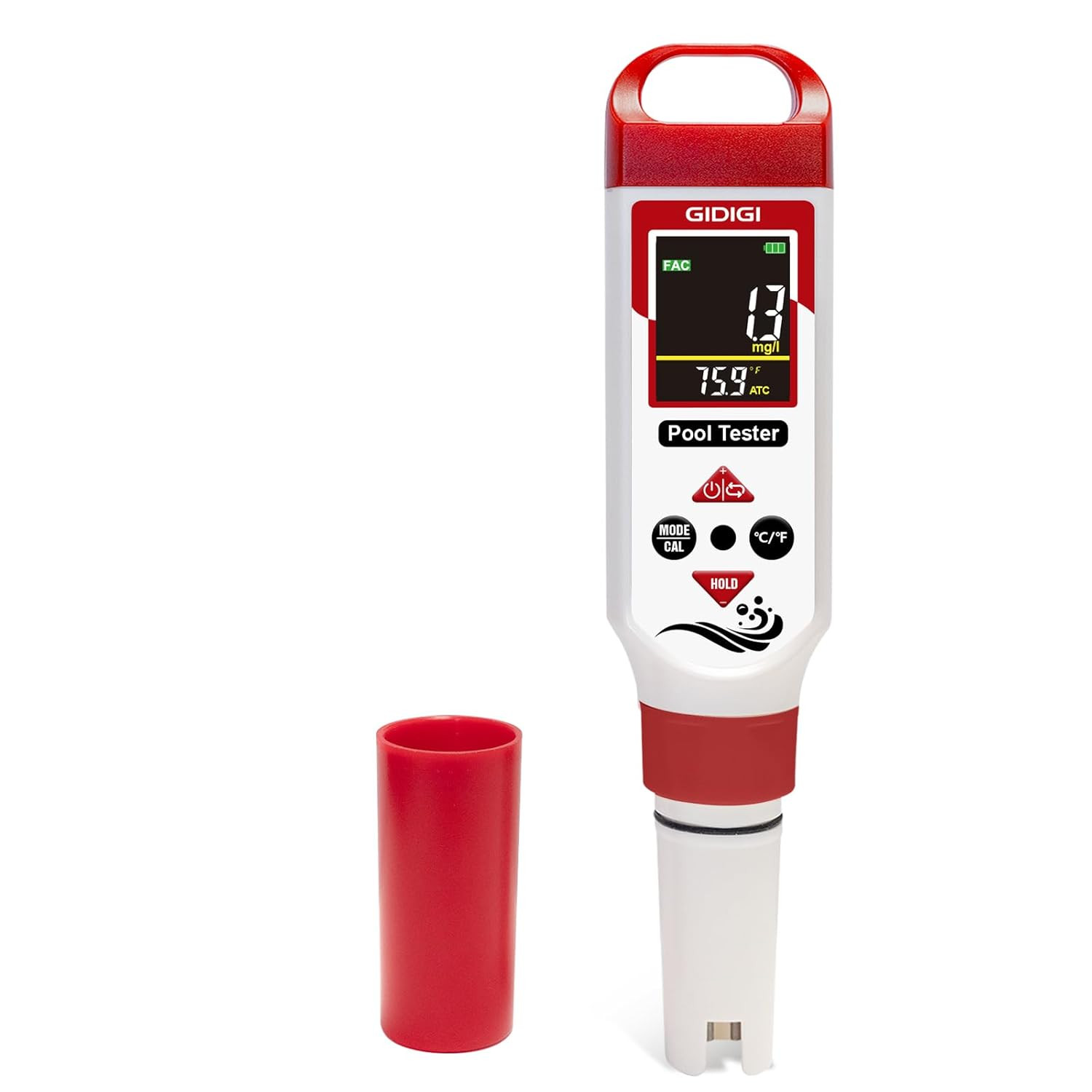Digital Chlorine Tester Pool Salinity Meter, 7-In-1 Ph Meter Test FAC Ph Salt OR gallery