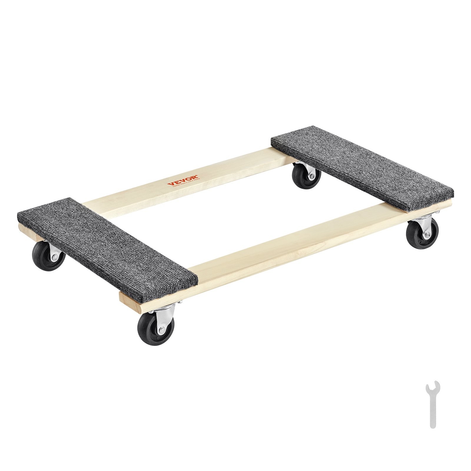Furniture Dolly, 1000 lbs Load Capacity, 18" x 30", 4 x 3" PP Swivel Casters, He gallery
