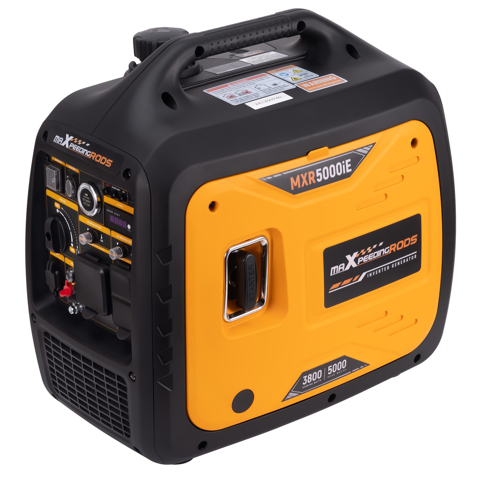 3-Way Start Inverter Generator 5000/3800W Gas Powered Digital Display RV Ready gallery