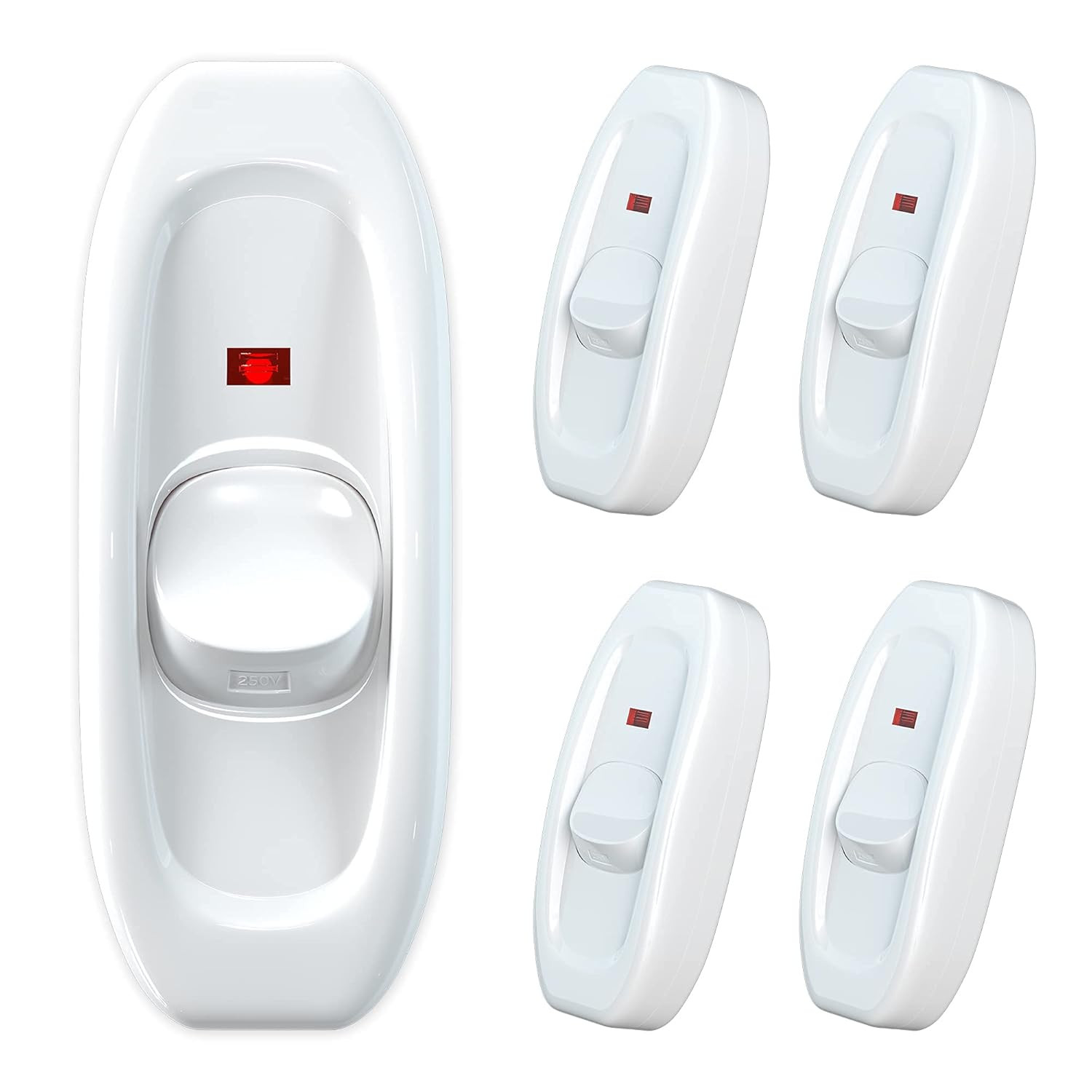 5 Pack Appliance Switch On/Off Button Table Lamp Desk Light In-Line Cord Switch gallery