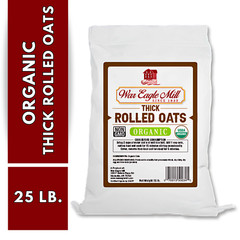 War Eagle Mill Organic Thick Rolled Oats, 25 lb bag