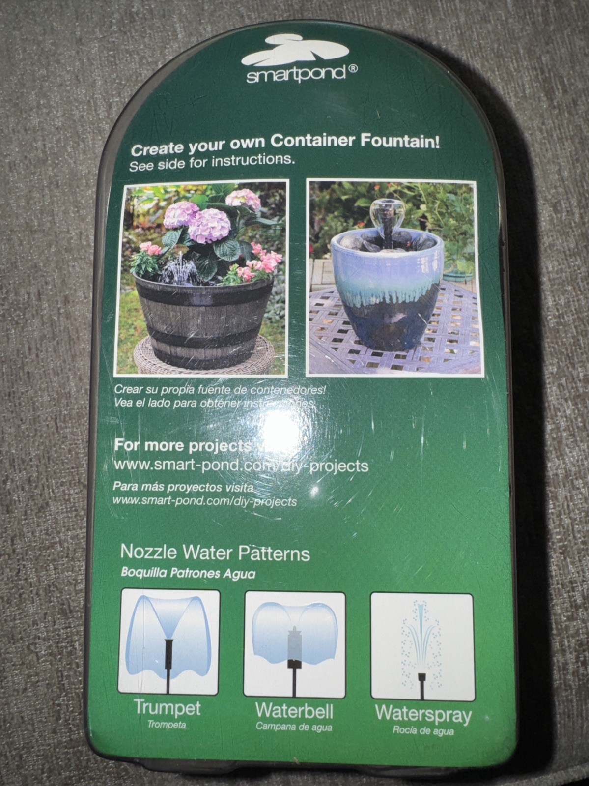 SMARTPOND Container Fountain Kit M-70 GP Pump, Indoor Outdoor, 3 Nozzles gallery