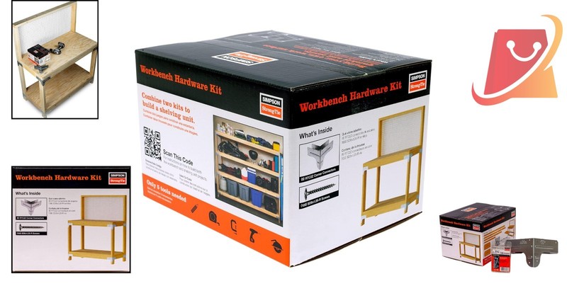 Workbench and Shelving Hardware Kit Metal 30x8x6in Heavy Duty Load Capacity gallery