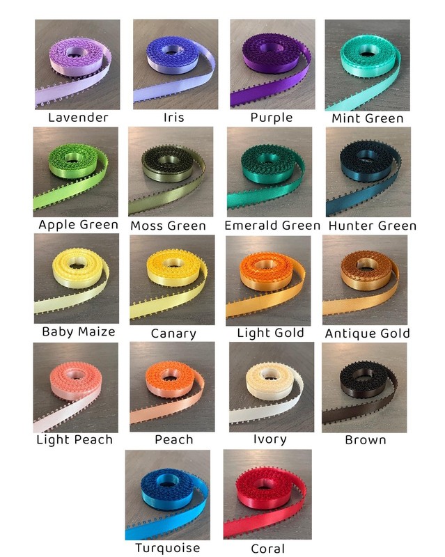Roll-up 3/8" PICOT Feathered DOUBLE FACE SATIN POLYESTER Ribbon CHOOSE YARDS gallery
