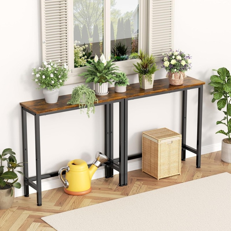 2 Pack Narrow Console Table, 29.5" Small Entryway Table, Thin Hallway Table gallery