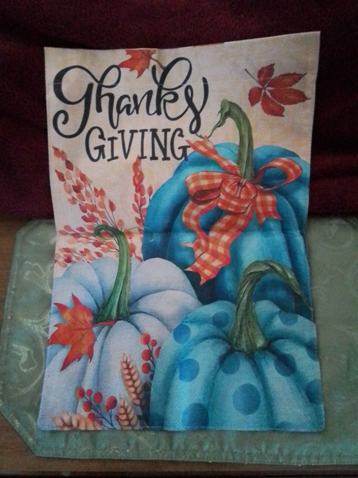 Thanksgiving/Fall Garden Flag,12"X 18"Colorful Double Sided, Strong Material-New gallery
