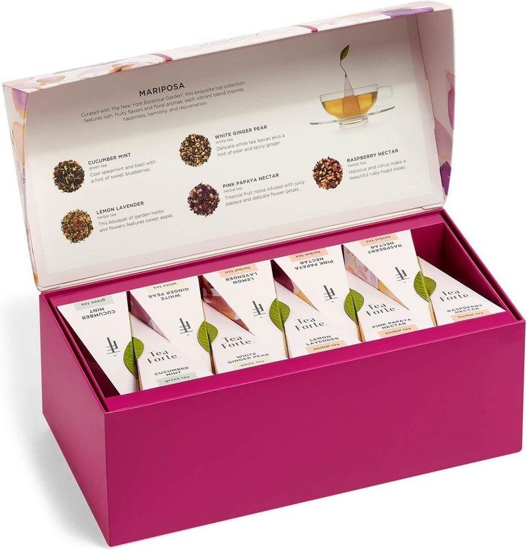 Luxurious 20-Count Mariposa Tea Sampler Gift Box - Individually Wrapped Infusers gallery