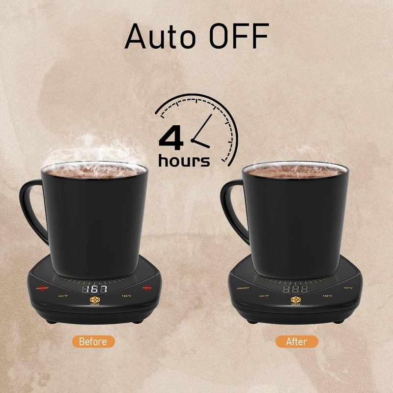 Compact Electric Mug Warmer with Auto Shut-off - Keep Your Drinks Perfectly Hot gallery
