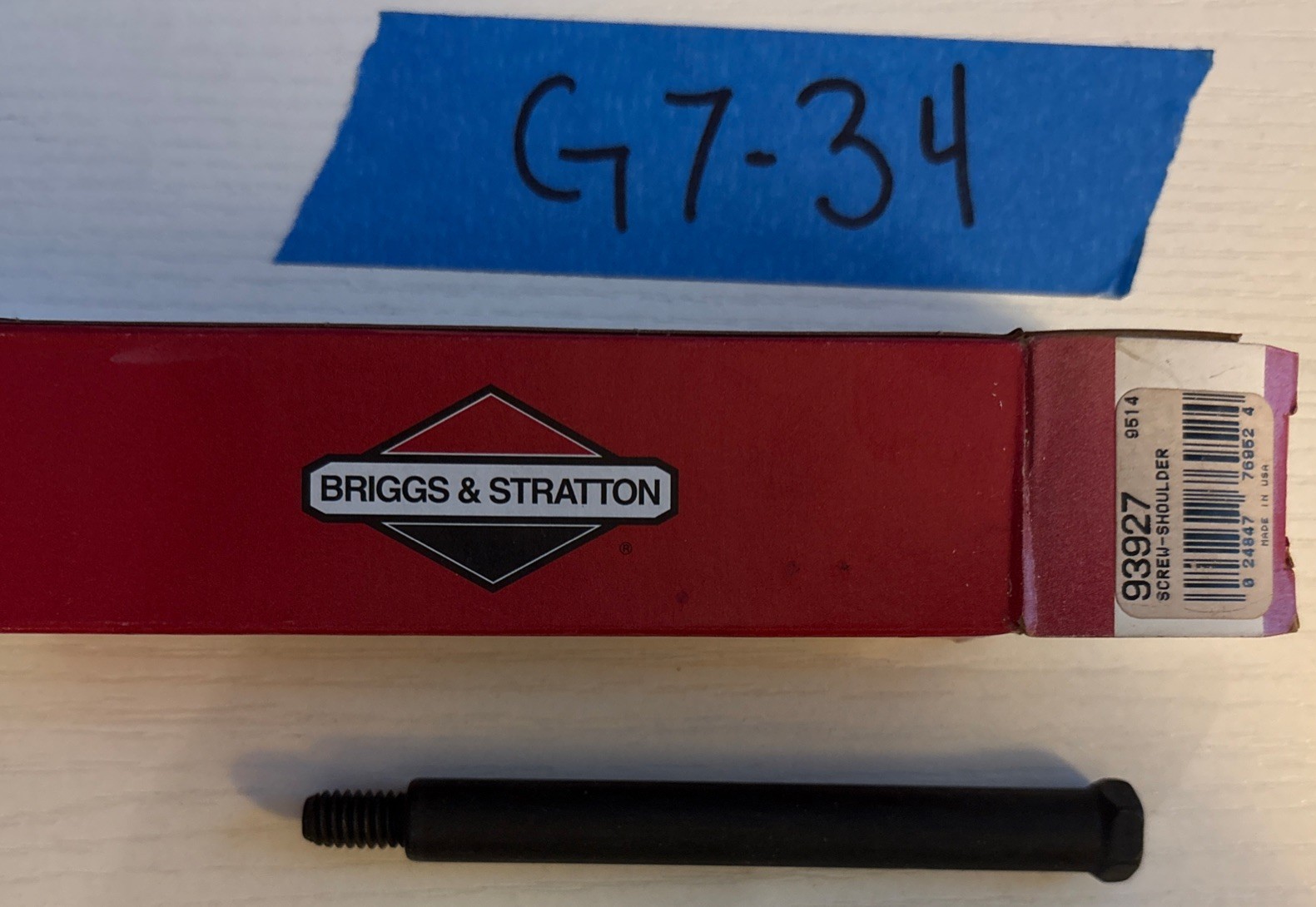 Briggs Stratton 93927 Shoulder Bolt OEM NOS Fits 5HP 6HP Engine Models gallery