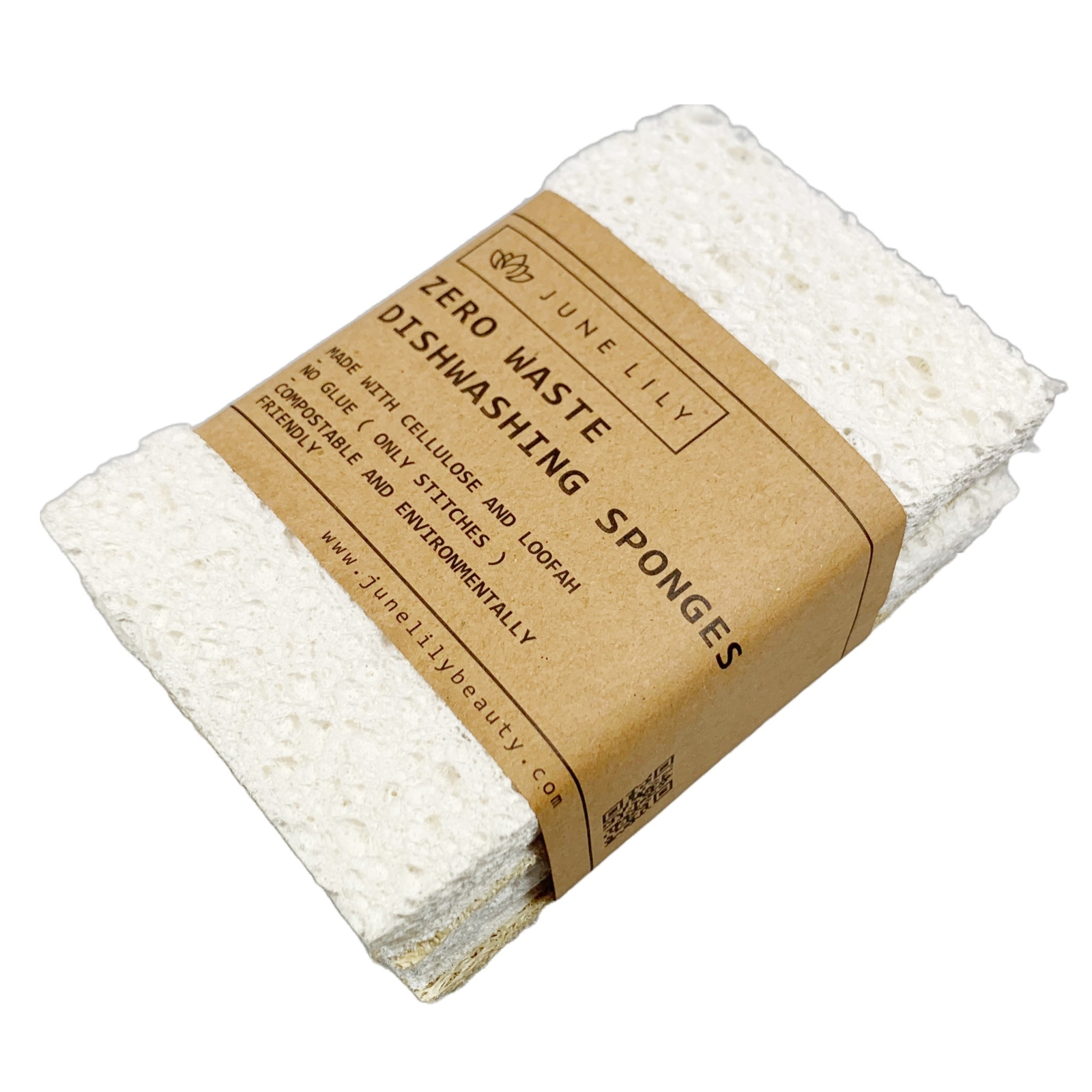 JuneLily Natural Eco Friendly Kitchen Sponge Non-Scratch Scrubber Compostable gallery