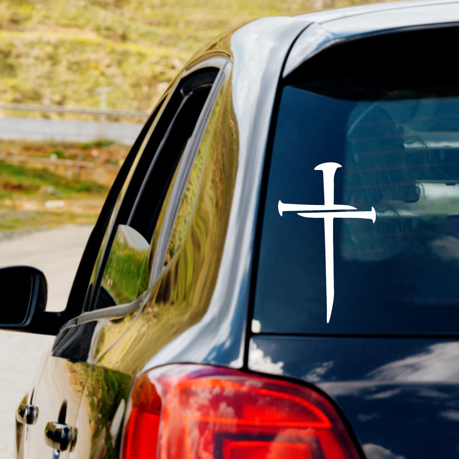 Cross Nails Vinyl Decal Sticker Car Truck Window Laptop Jesus Christ Christian gallery