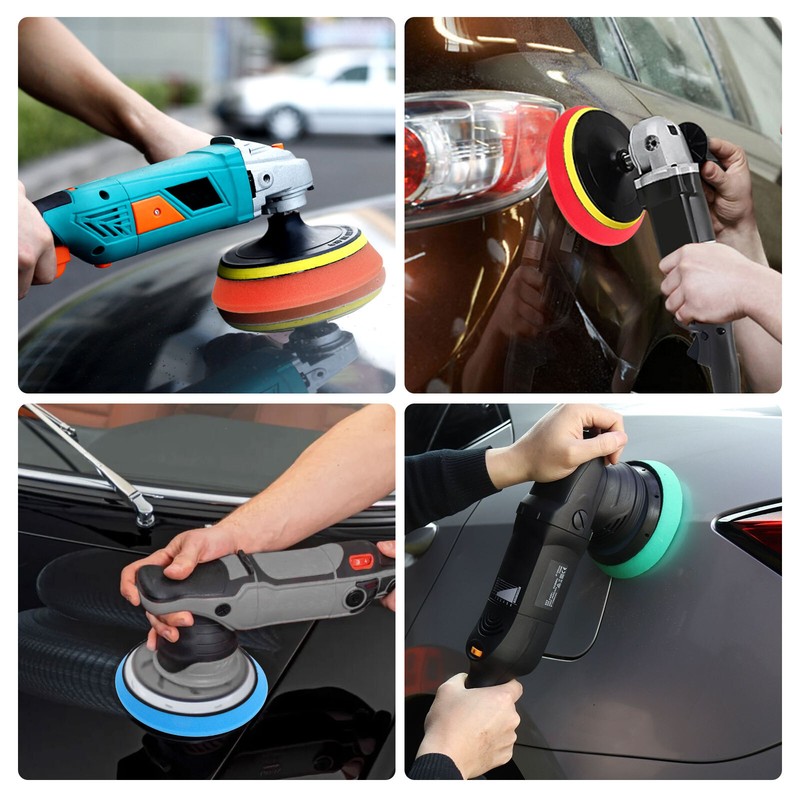 5Pcs Buffing Sponge Pads 6" Cutting Polishing Pad Kit for Car Buffer Polisher gallery