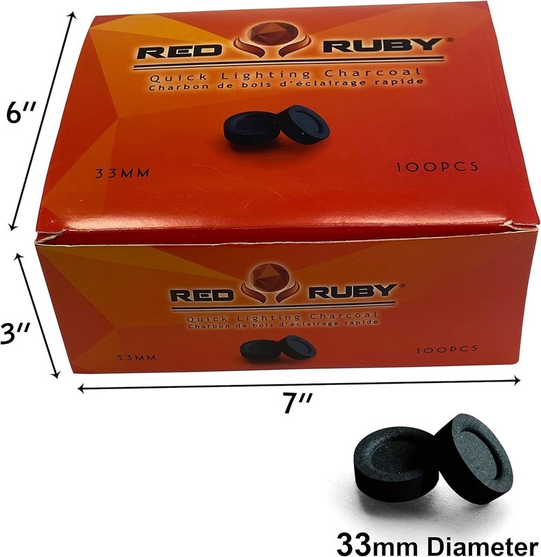 100 Pack Quick Light Charcoal Tablets for Incense - 33Mm Resin Burner gallery