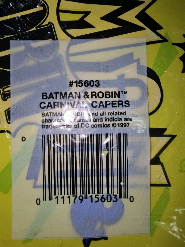 1997 Batman & Robin Party Tablecover And Napkins Birthday New And Sealed gallery