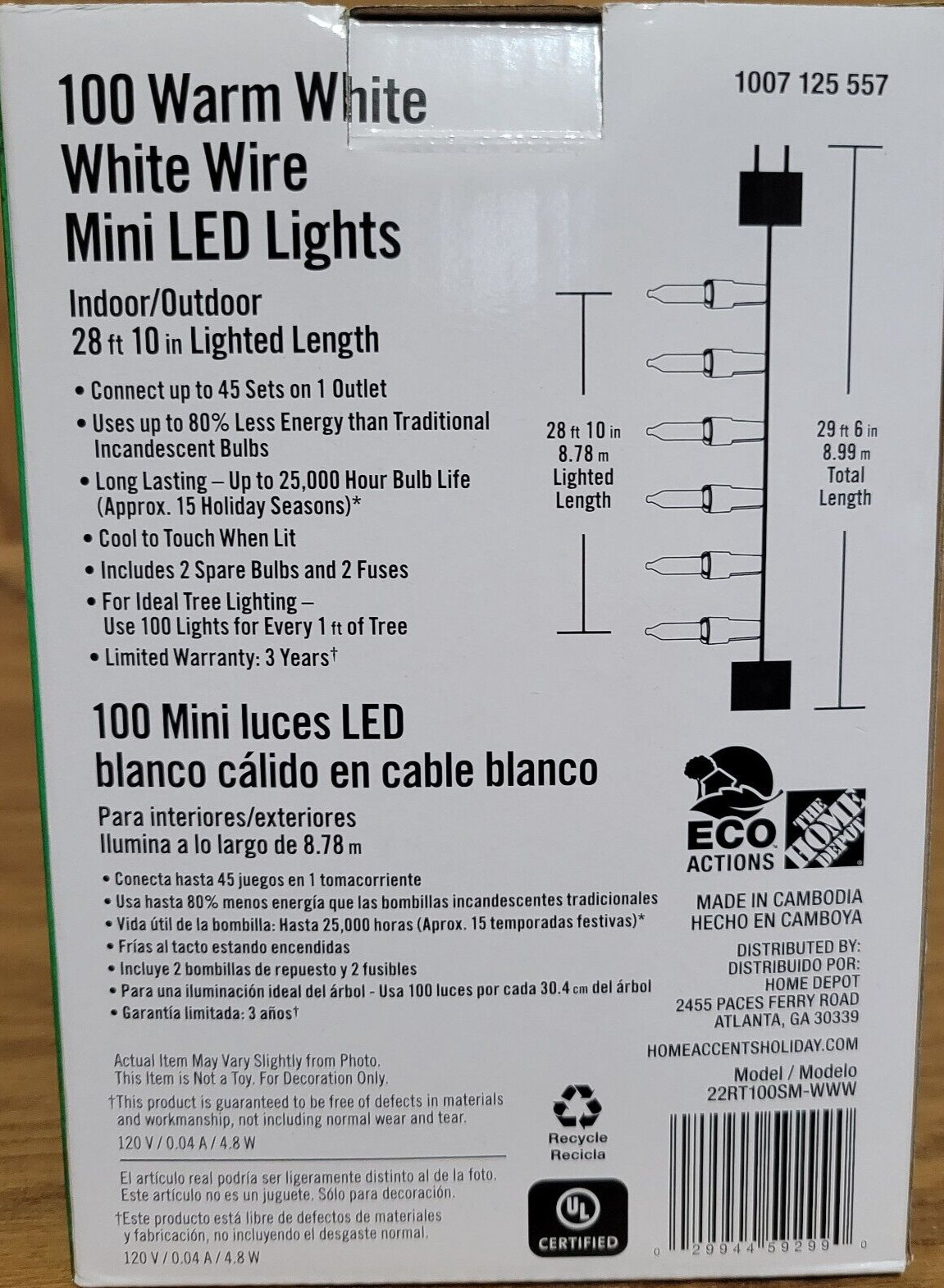 Home Accents 100 Warm White Mini LED Lights on White Wire New gallery
