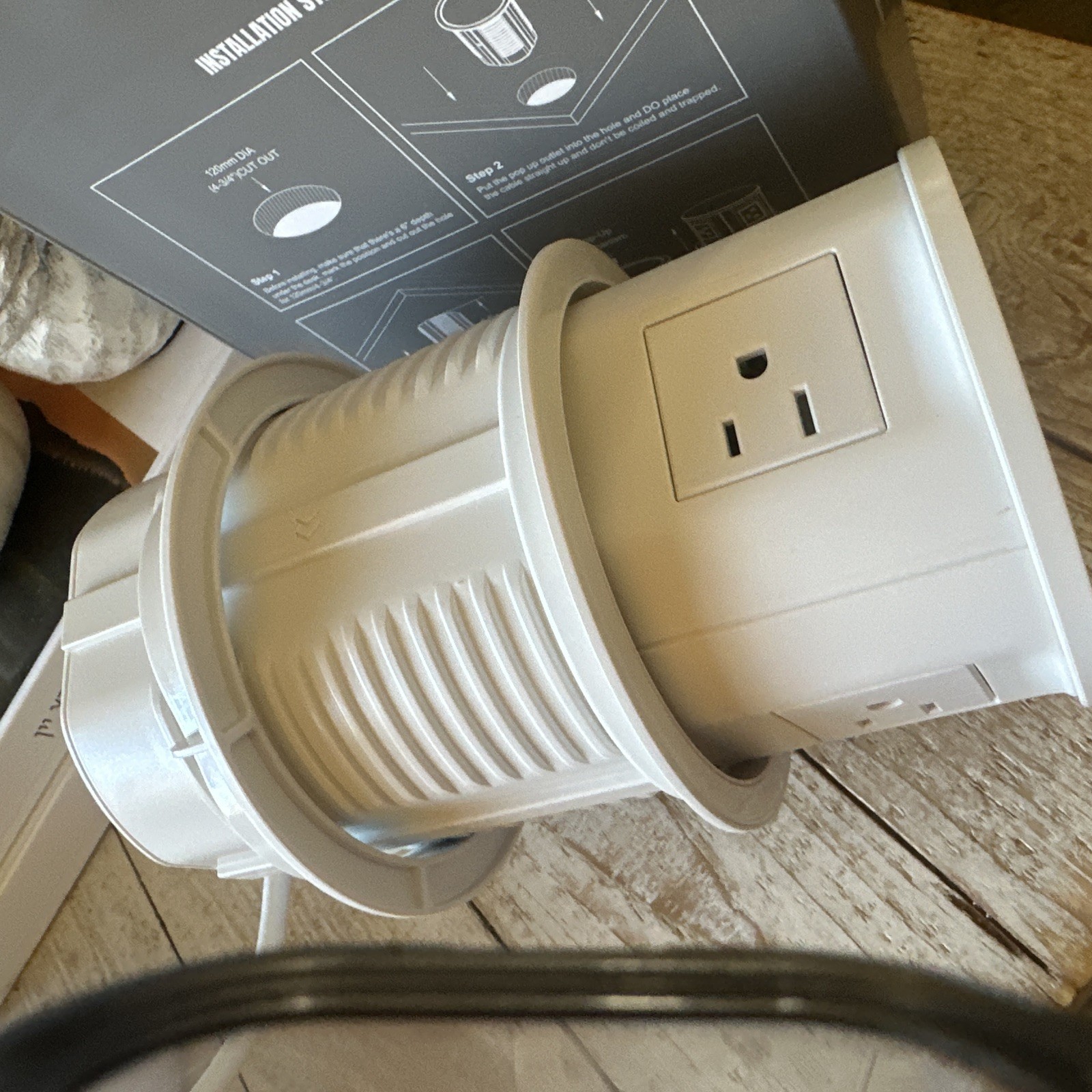 Pop Up Outlet with 15W Wireless Charger, & 4 Outlets gallery
