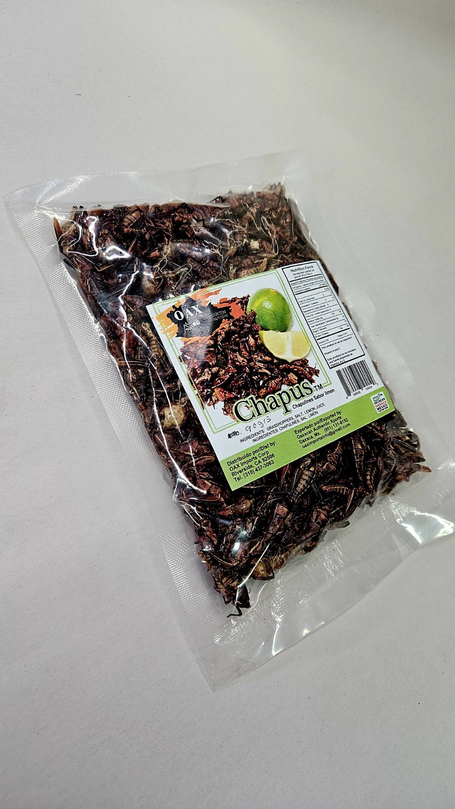 90 GR FRESH CHAPULINES CON LIMONCITO 🍋‍🟩 (grasshoppers w/lime) from OAXACA gallery