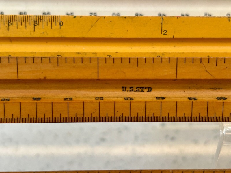 12 Triangular Scale Architect Engineers Ruler Lot Wood, Metal, Plastic -Keuffel gallery