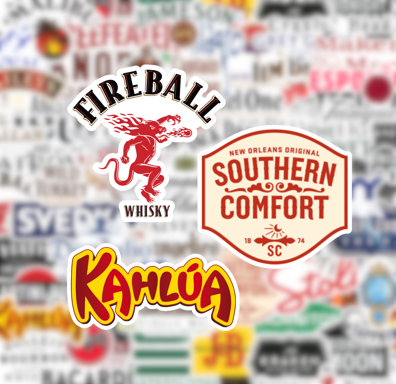 25/50 Liquor Logo Sticker Pack - Matte Vinyl - Brewery Microbrew Ale Vodka Rum gallery