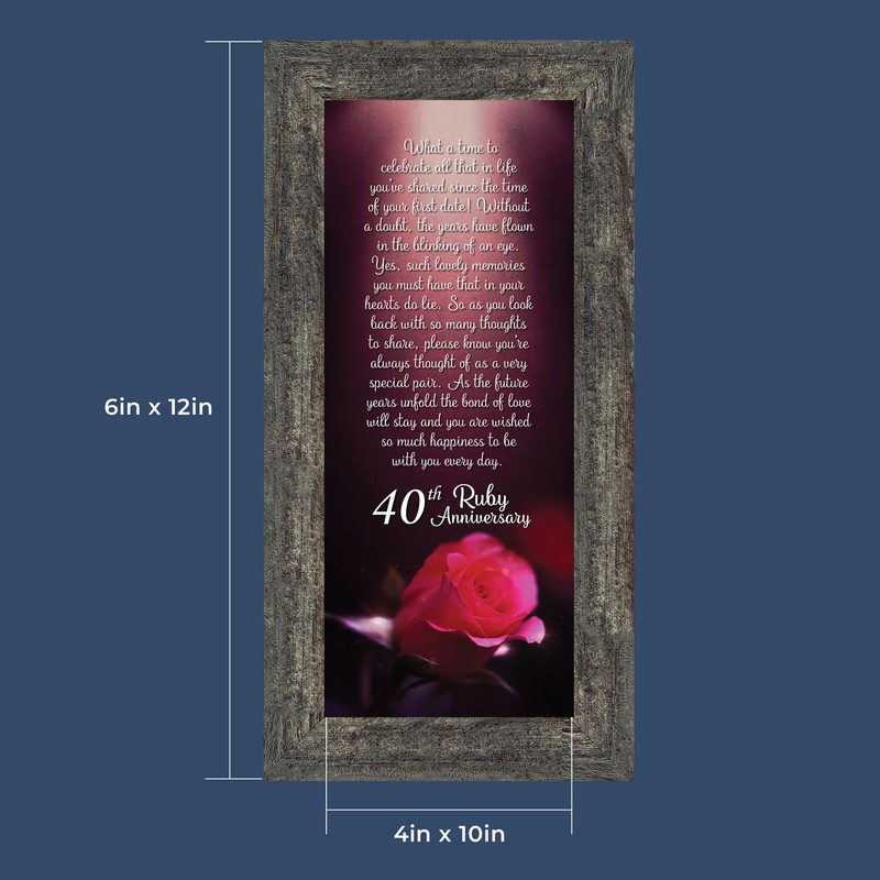 40th Anniversary Gifts for Parents, Ruby 40th Anniversary Decorations for Party gallery