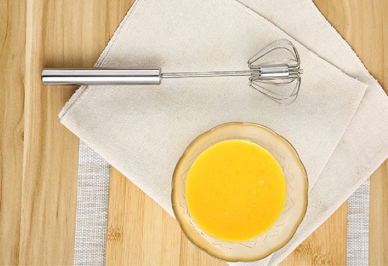 Semi-Automatic Egg Whisk Hand Push Egg Beater Stainless Steel Blender Mixer Whis gallery