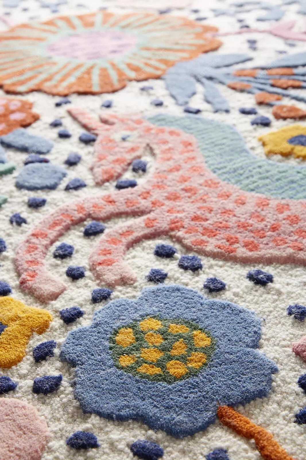Handmade Multicolor Wool Hand Tufted Area Rugs, Bohemian Carpet Rug gallery
