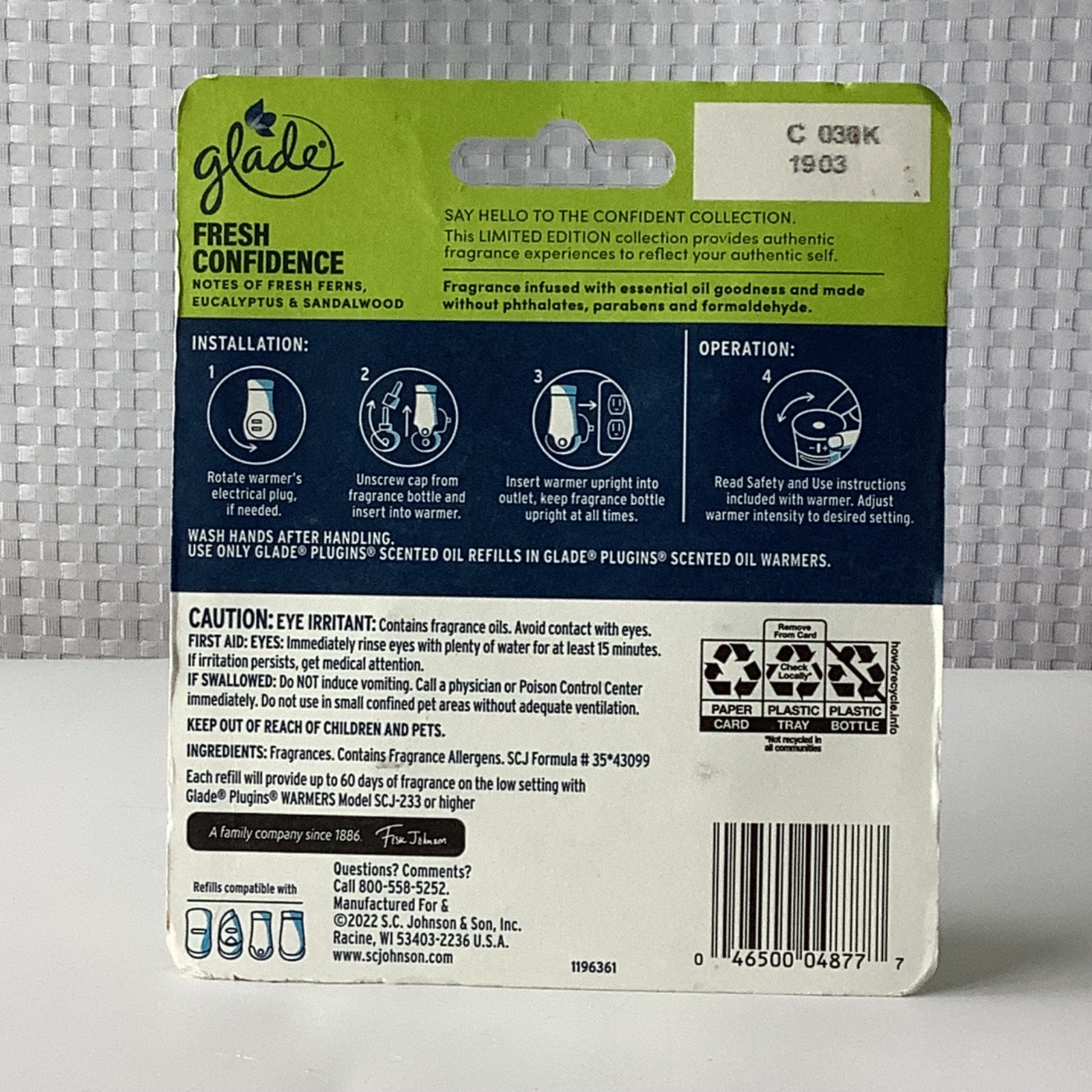 2 Pack Glade PlugIns Scented Oil Air Freshener, Fresh Confidence Limited Edition gallery