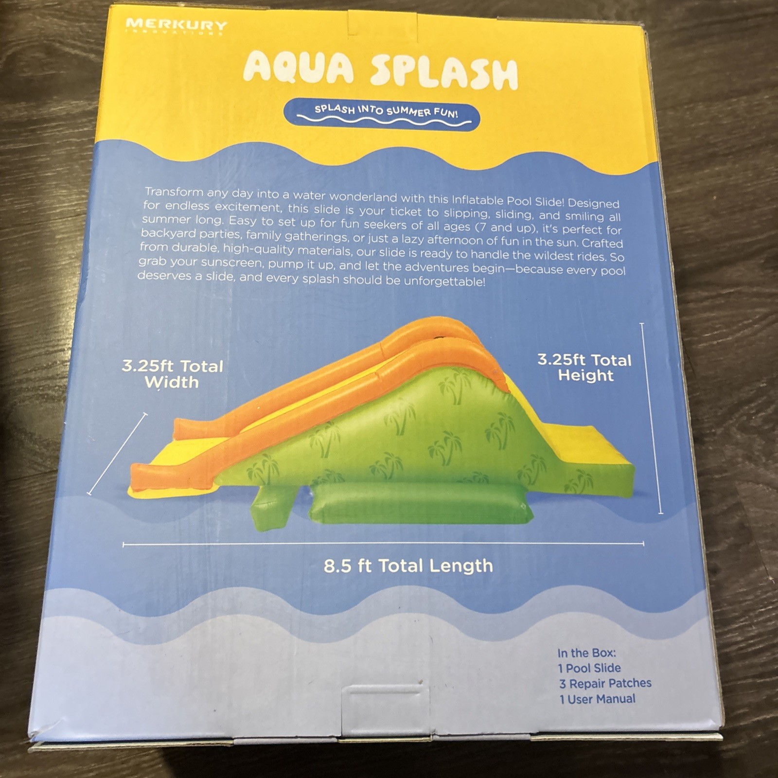 Merkury Innovations 102.25 Inflatable Pool Slide for Kids with Soft Landing Pad gallery